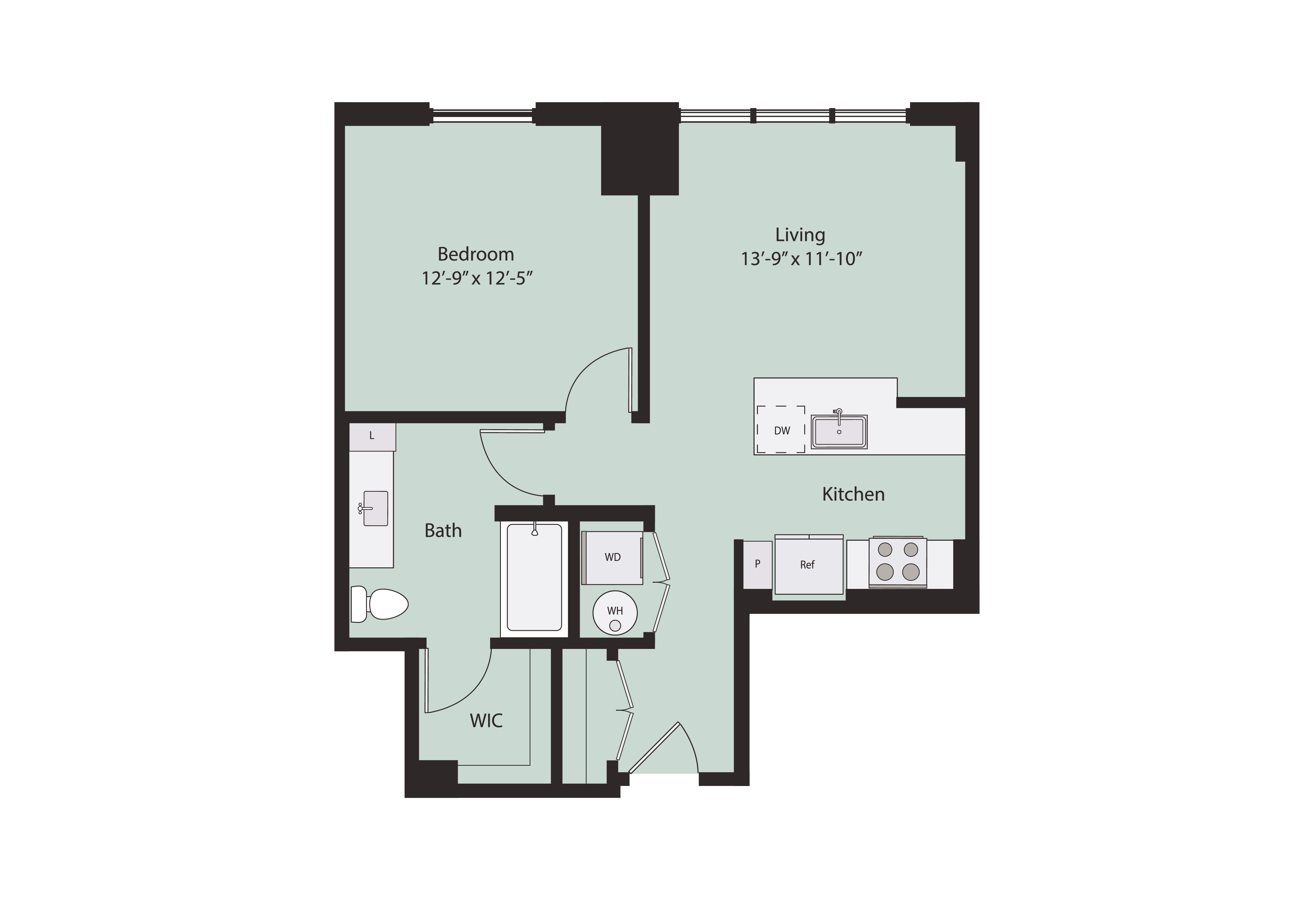 Floor plan layout diagram for A2